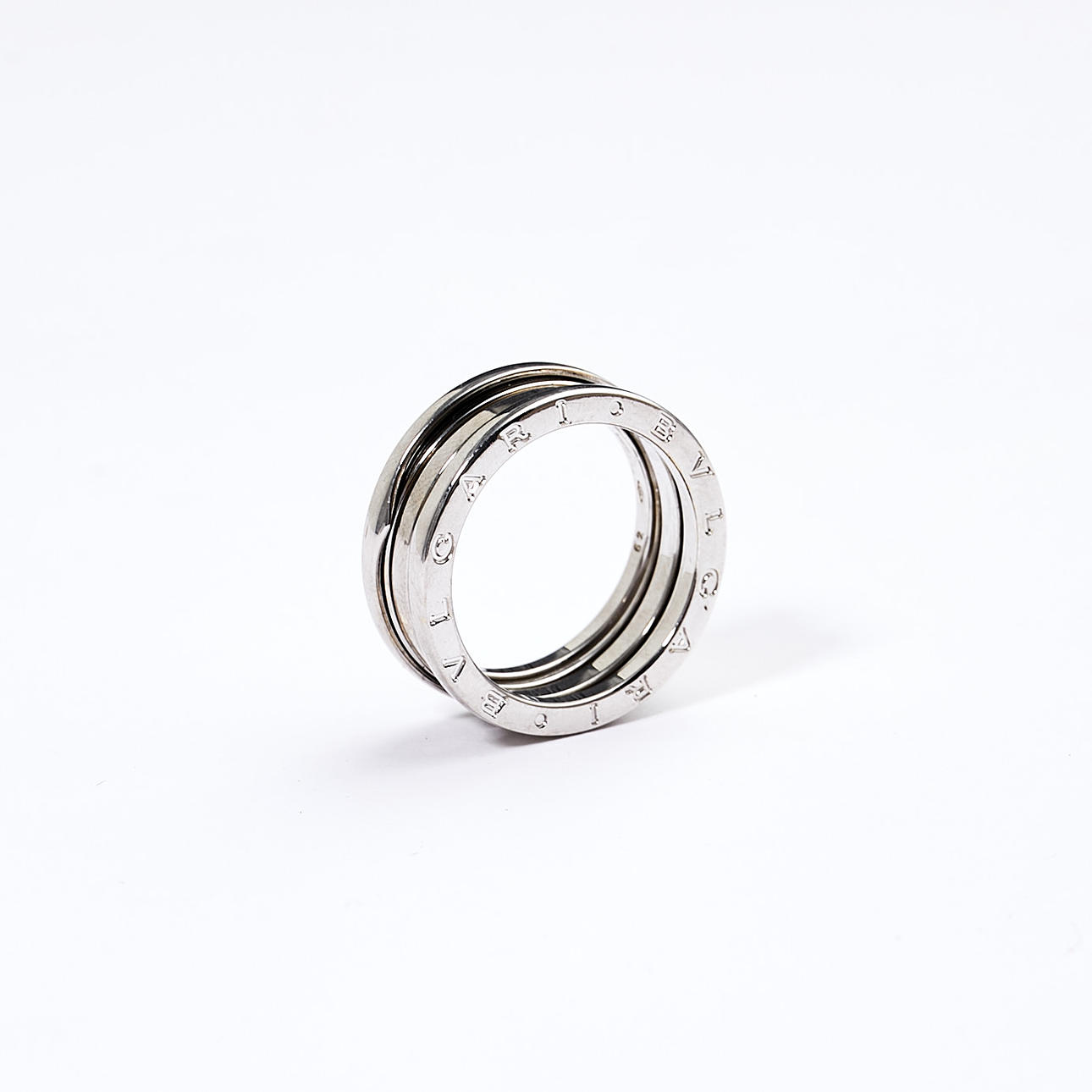 RING, BVLGARI, 18k vitguld, präglad dekor.