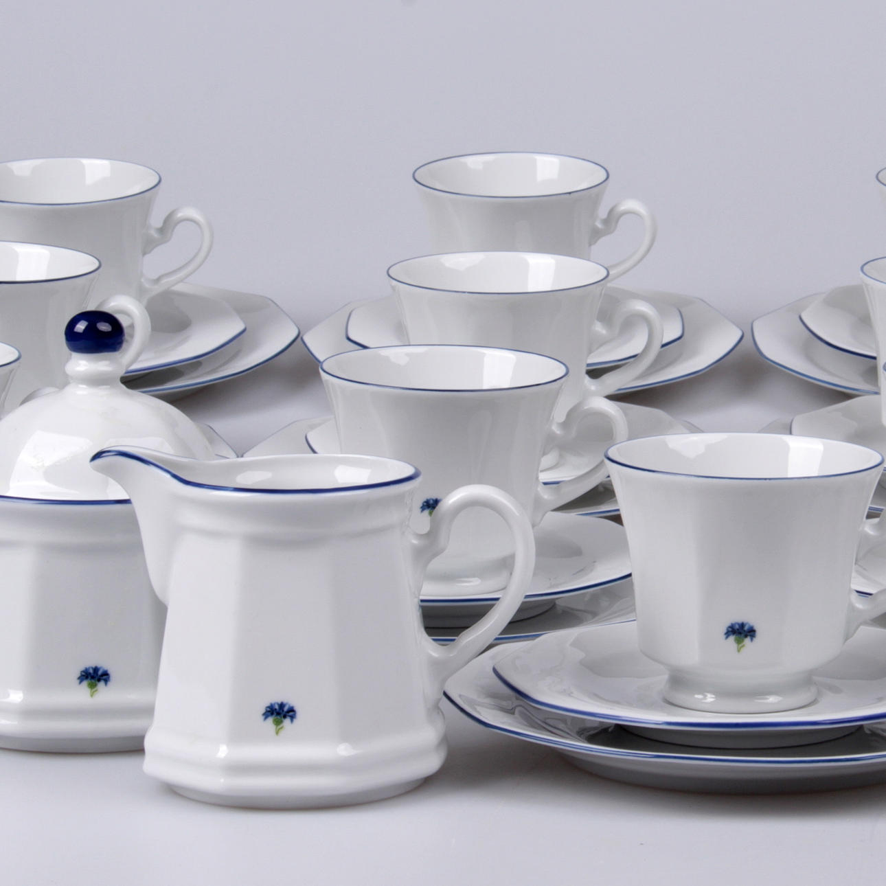 KAFFESERVIS, 43 delar, "Blåklint", Boda Shop, 1900-tal.