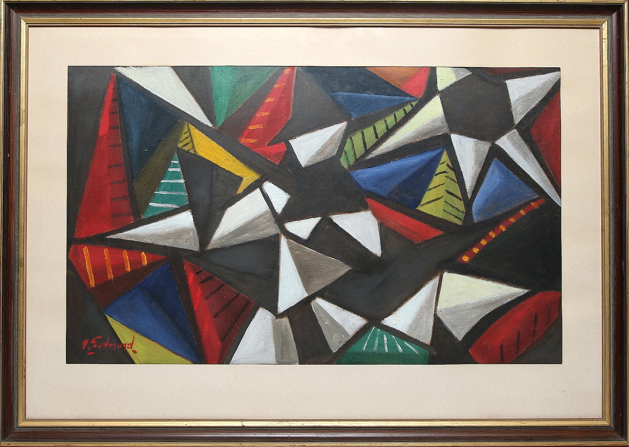 OIDENTIFIERAD KONSTNÄR. Gouache på papper, signerad "H Gudmund".