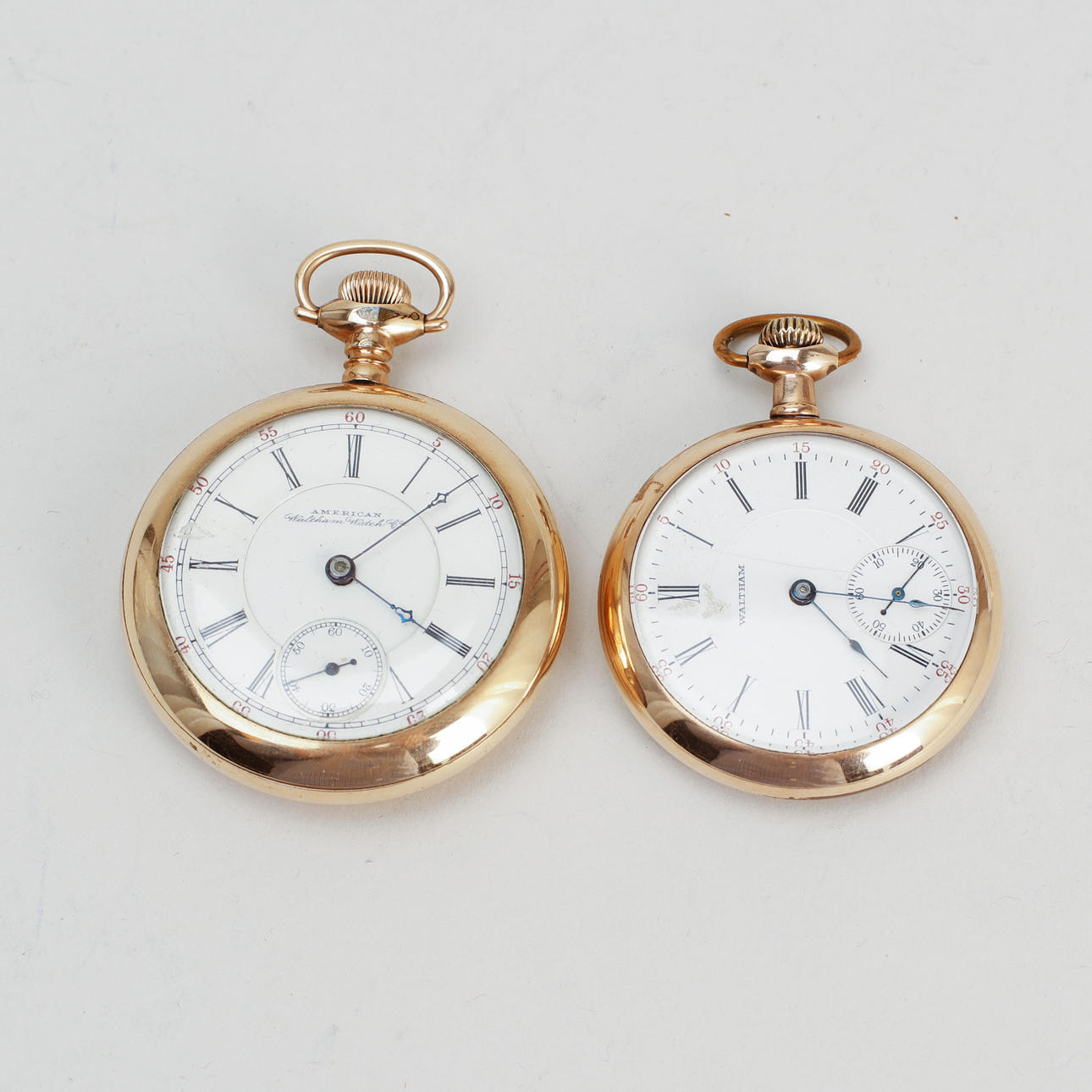 POCKET WATCH, 2 pcs, Waltham Watch Co, double.