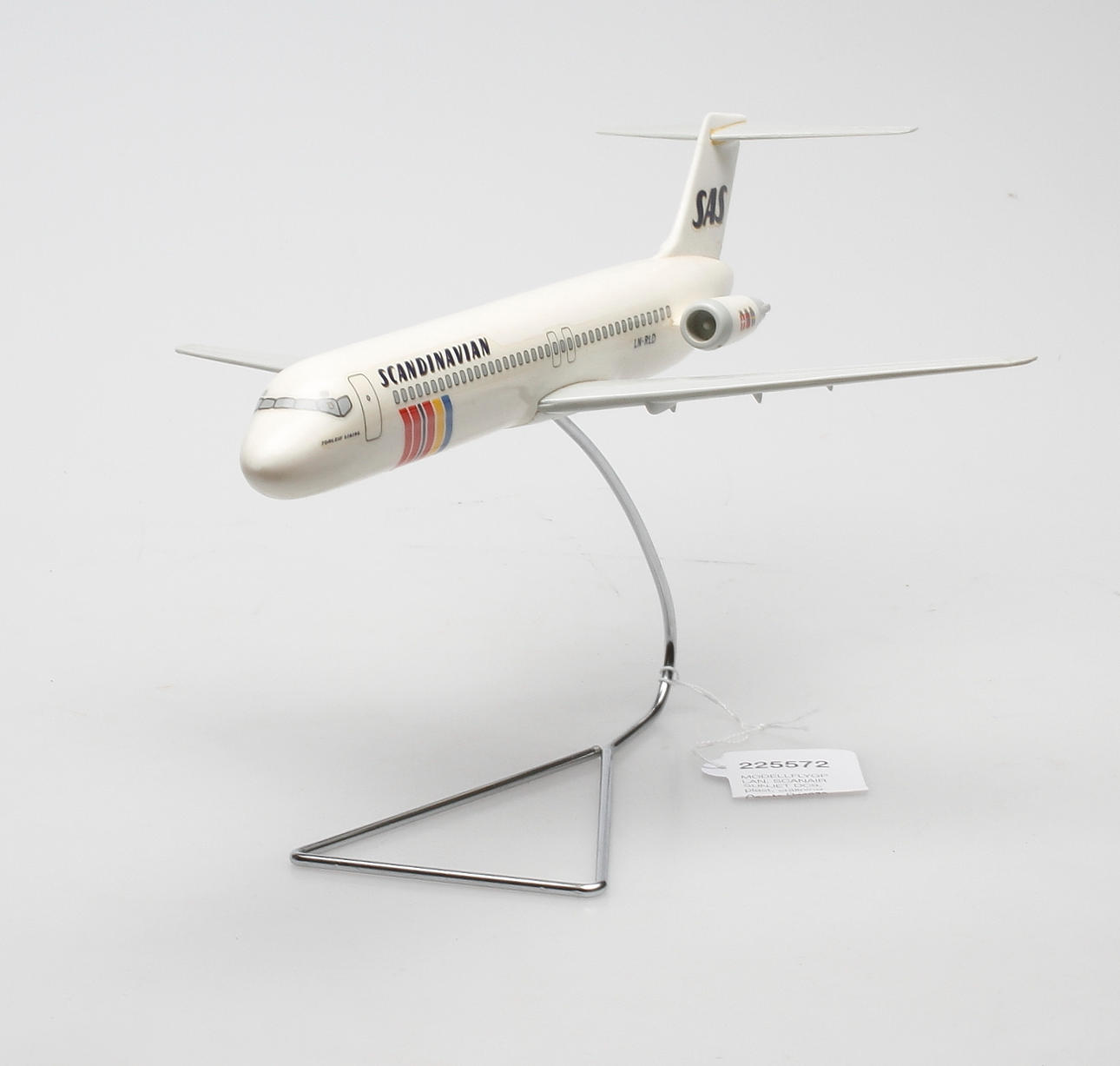 MODELLFLYGPLAN, SCANAIR SUNJET DC-9, plast, ställning. Carate Brianza Milano Italy.