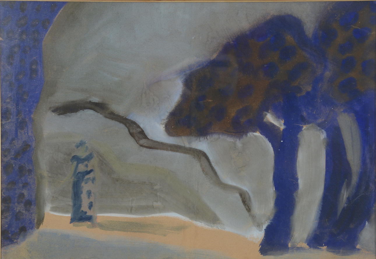 STELLAN MÖRNER. TILLSKRIVEN. Gouache.