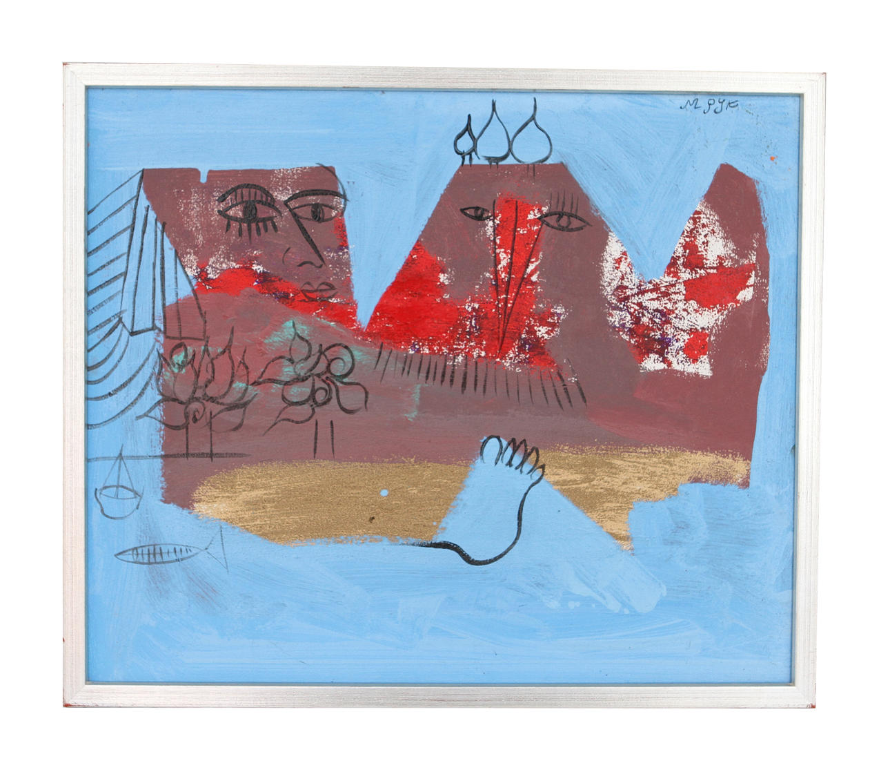 MADELEINE PYK. OLJA PÅ PANNÅ, signerad.