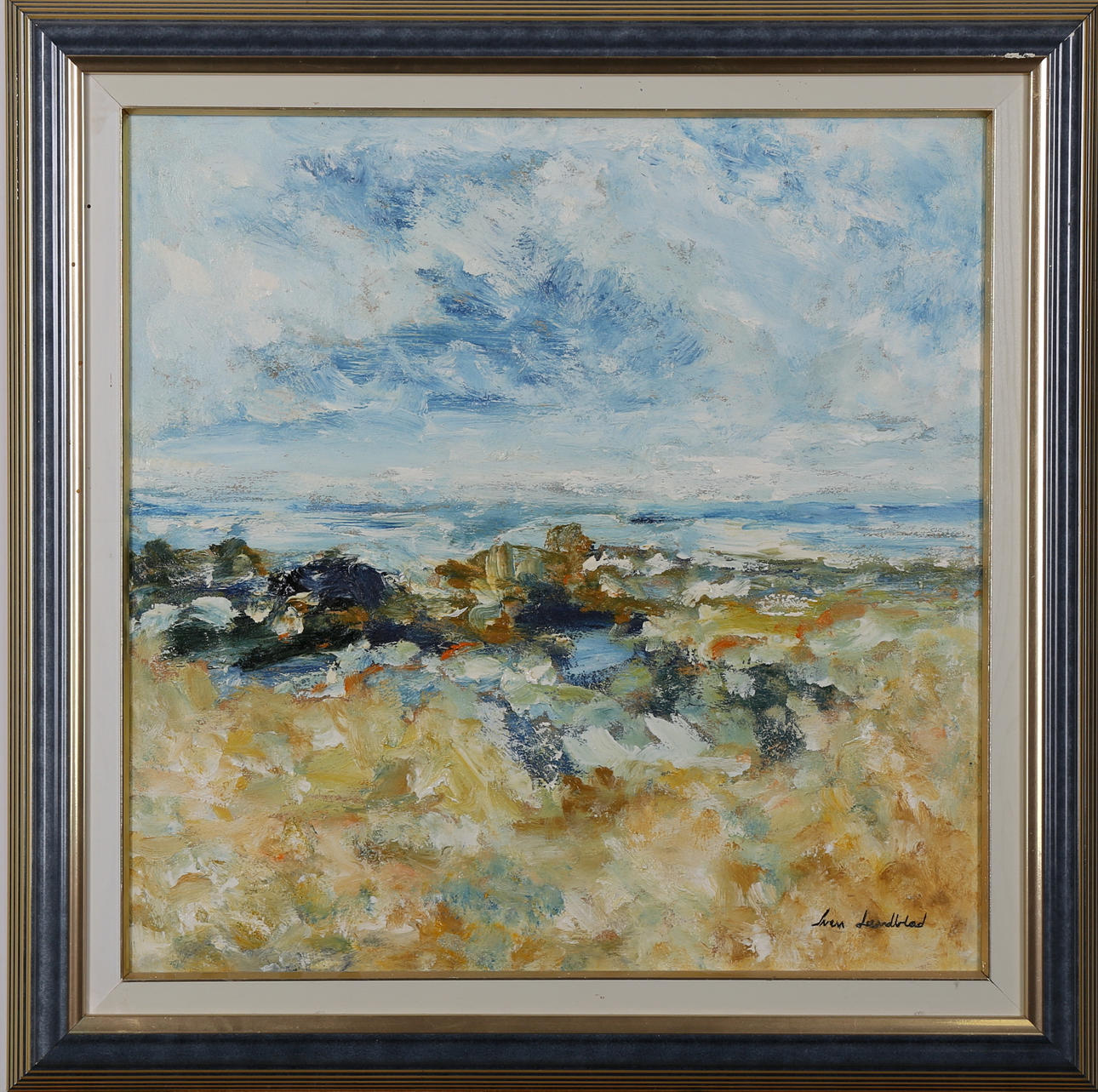 SVEN LUNDBLAD. "Böste" Olja på pannå. Signerad Sven Lundblad.