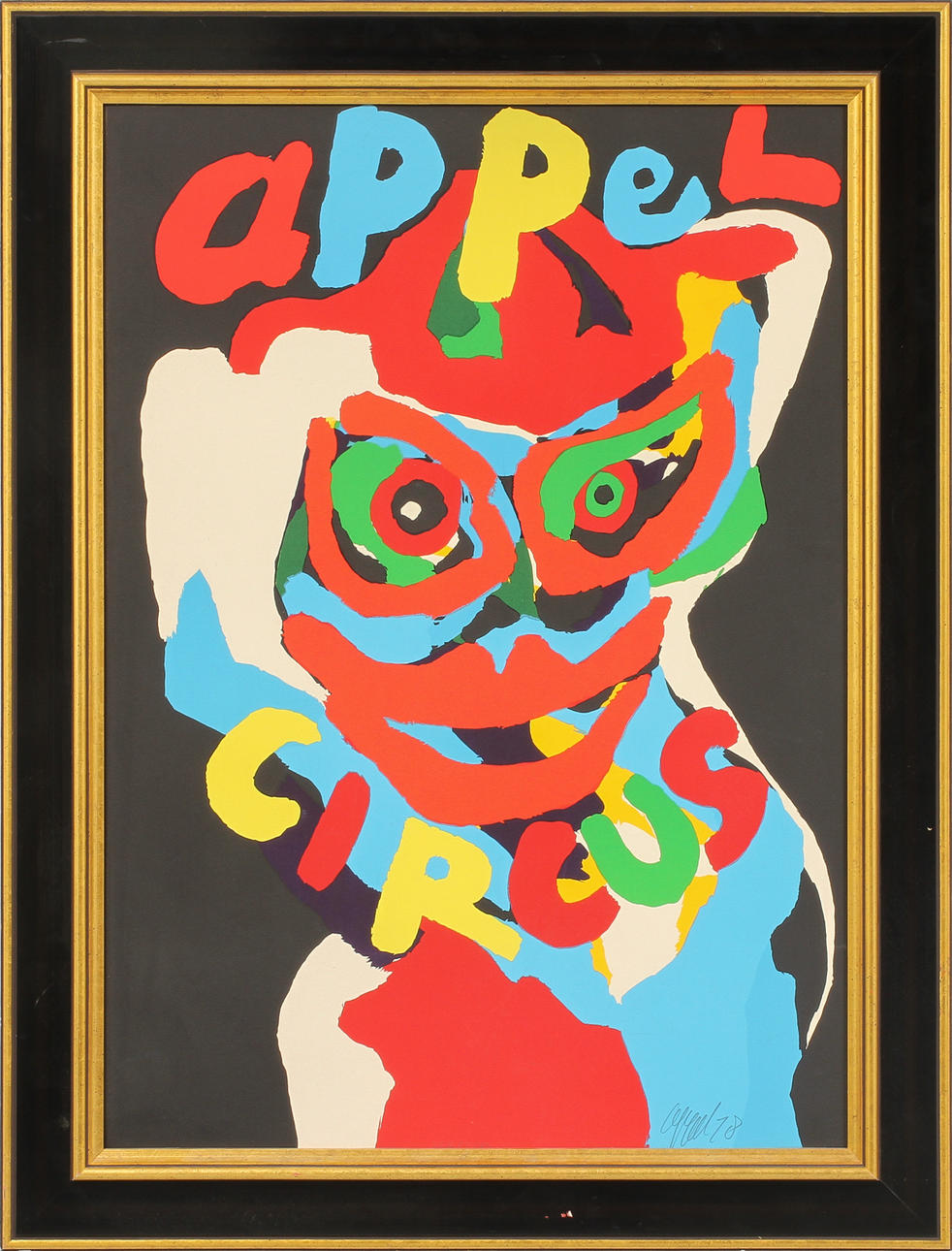KAREL APPEL. Komposition, litografi, signerad, numrerad 166/200, daterad 78.