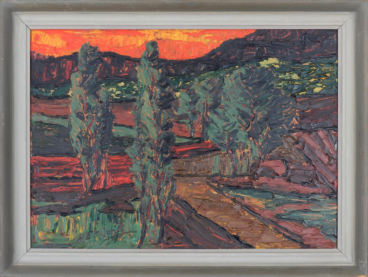 OIDENTIFIERAD KONSTNÄR. oil on canvas, signed H Ekelund.