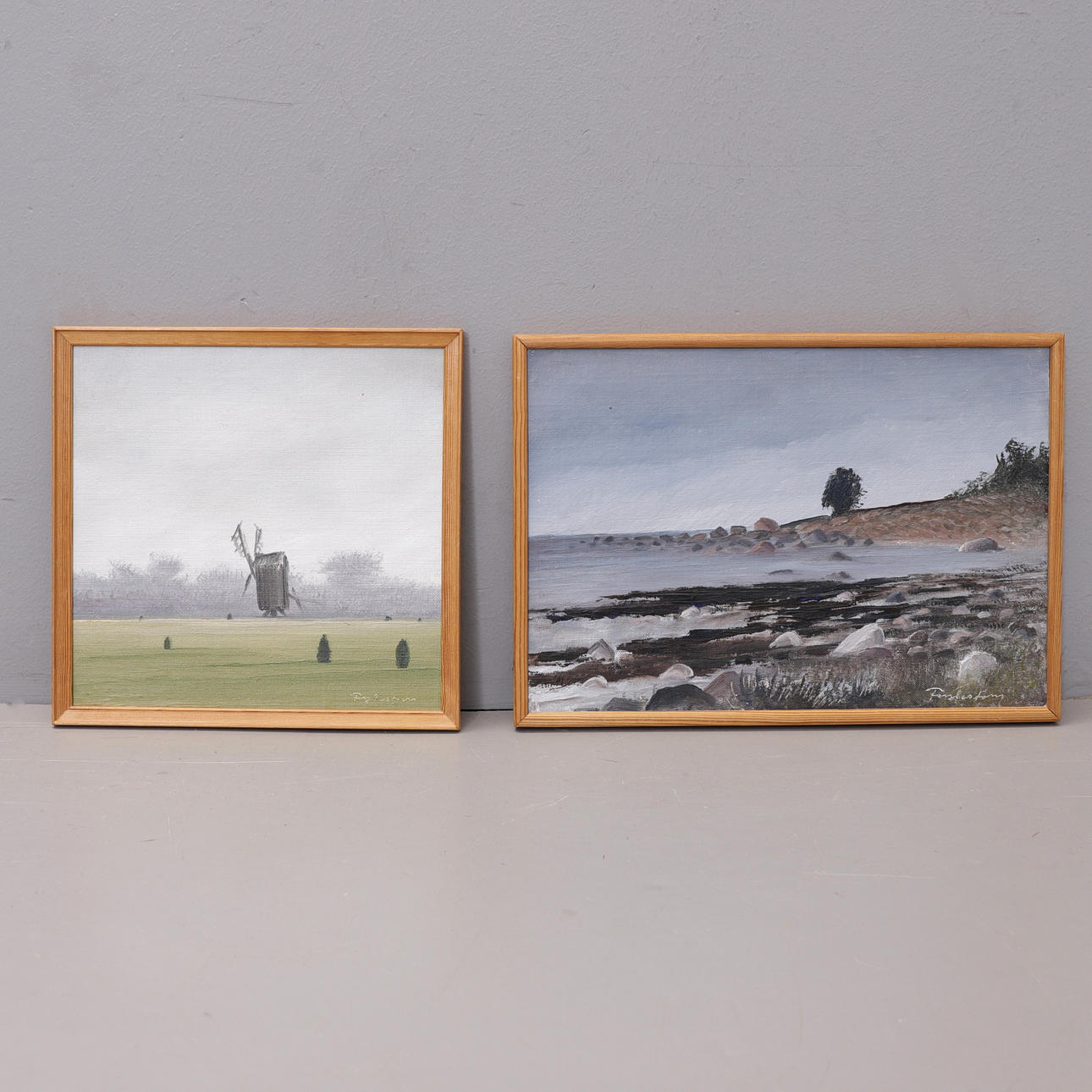 WALTER FRYLESTAM. Oils, 2 pcs., signed.