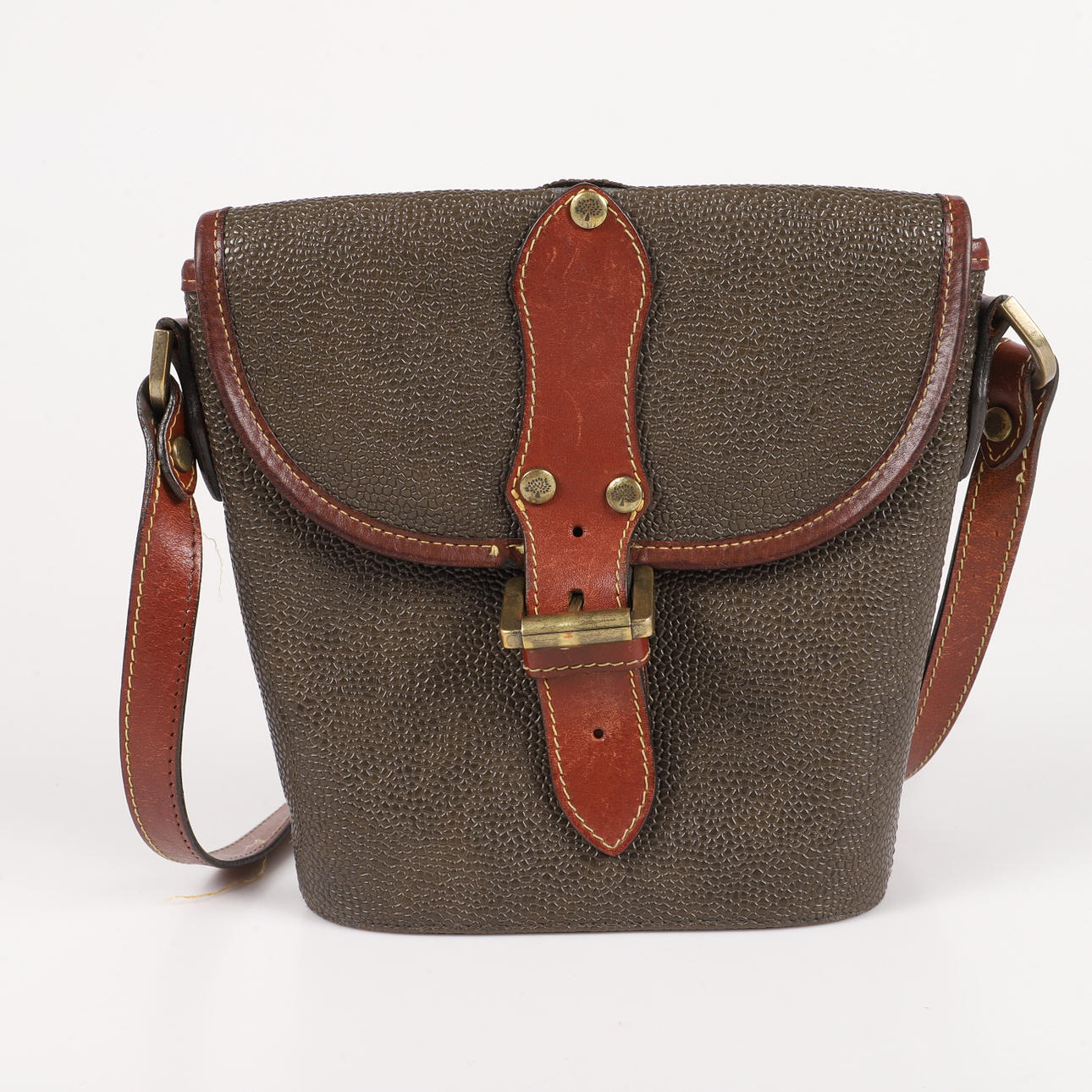 BAG, Mulberry, scotch grain/leather, 1900s.