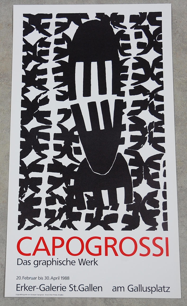 GIUSEPPE CAPOGROSSI. litografisk utställningsaffisch.