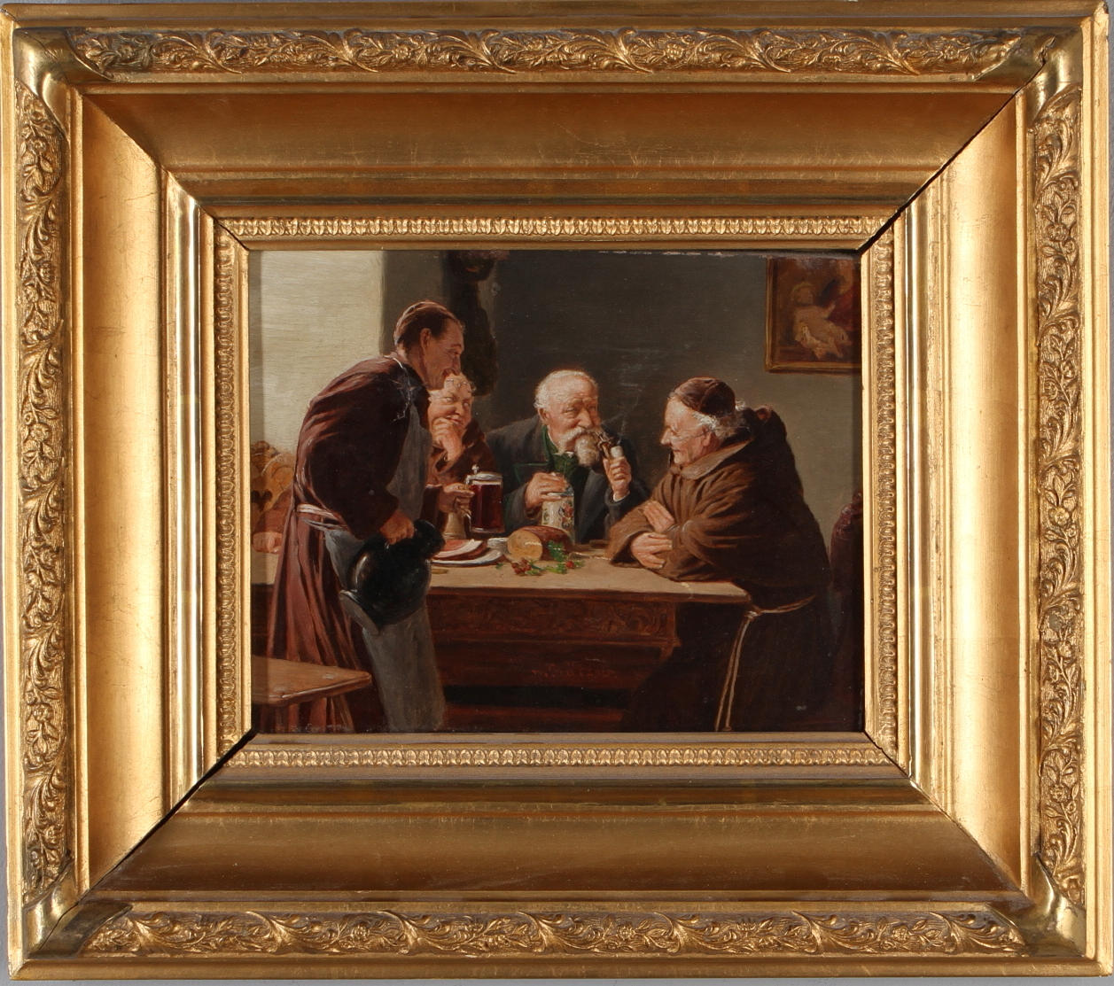 OIDENTIFIERAD KONSTNÄR. kopia efter Eduard von Grützner, olja på duk.