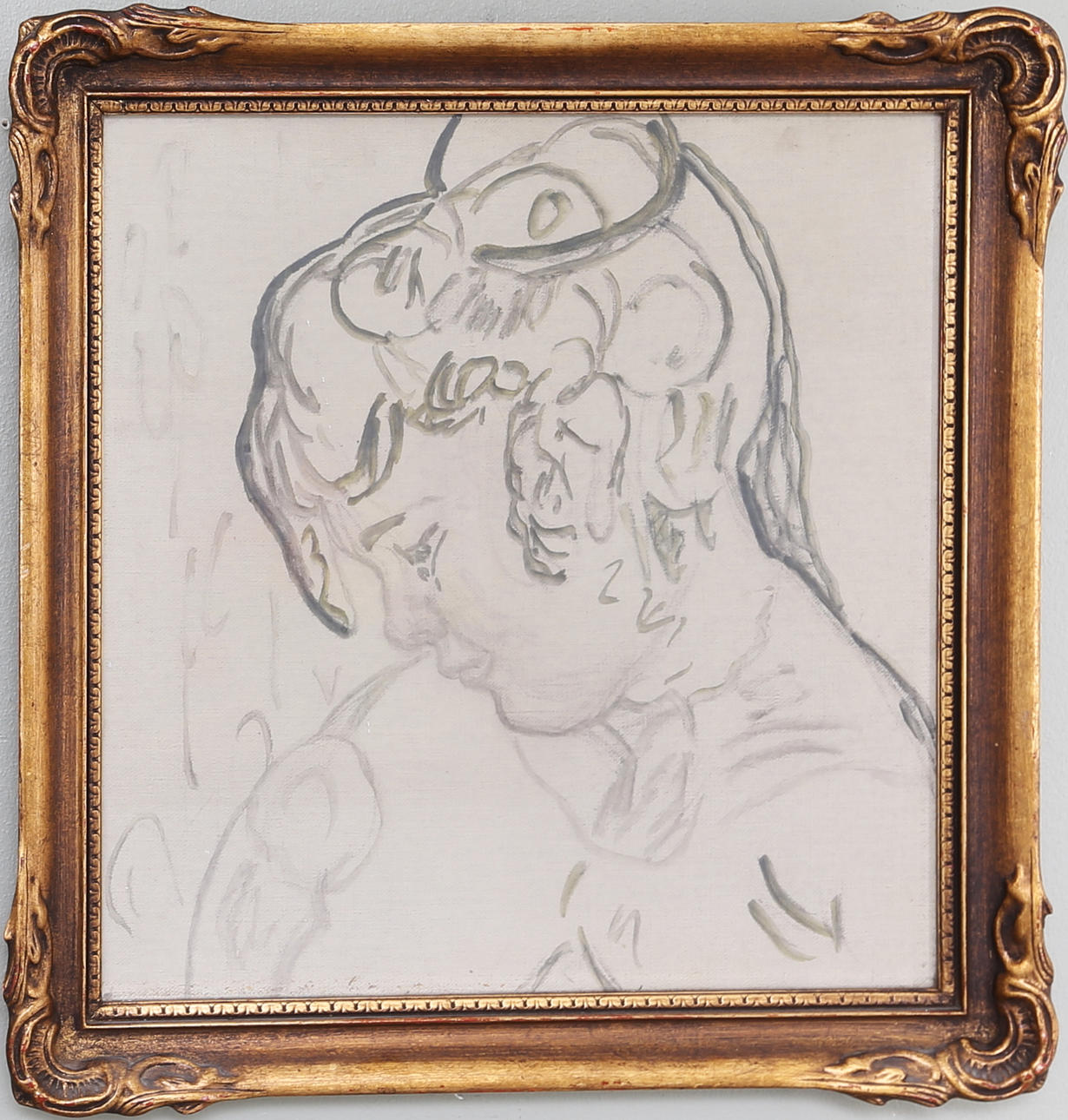 RUDOLPH THYGESEN. Kolteckning, 39 x 41 cm.