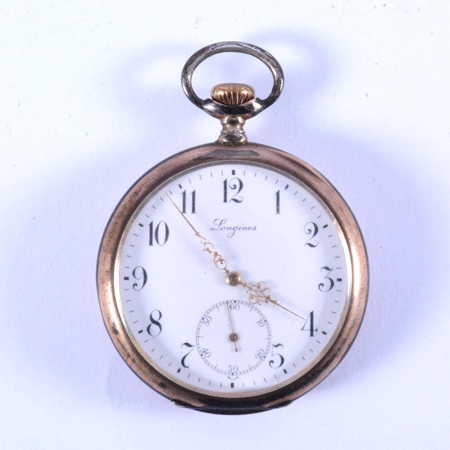 POCKET WATCH, silver, Longines.