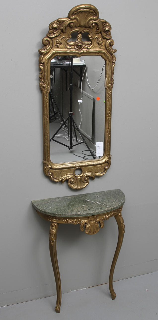 SPEGEL med TRYMÅ, rokokostil, 1900-tal.