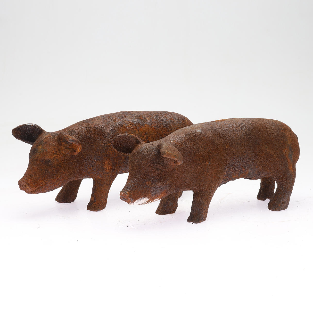 SCULPTURES, a pair of cast iron, 20th century. Silver & Metals - Other ...