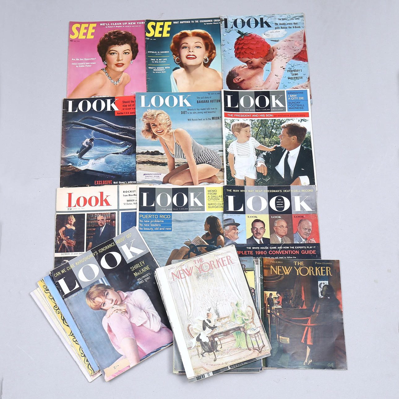 MAGAZINES mostly LOOK and THE NEW YORKER, mostly 1950s.