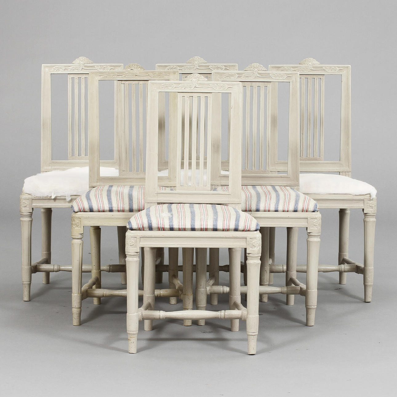 STOLAR, 6 st, gustavianska, 1700/1800-tal.