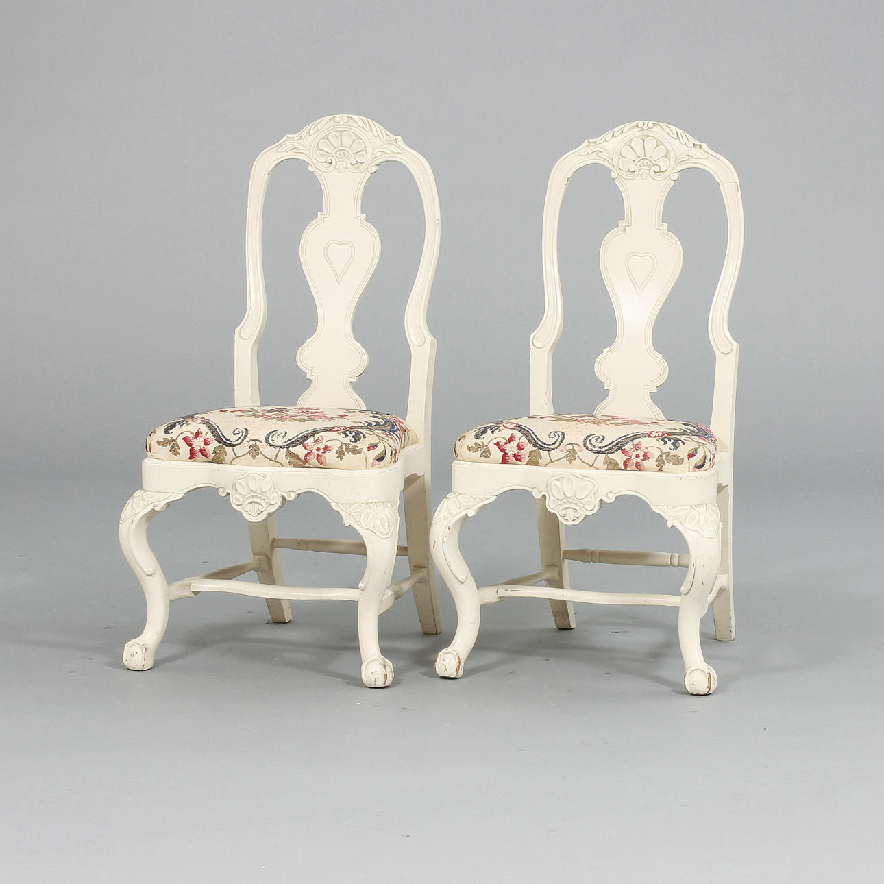 STOLAR, ett par, rokokostil, Lindome, 1800/1900-tal.