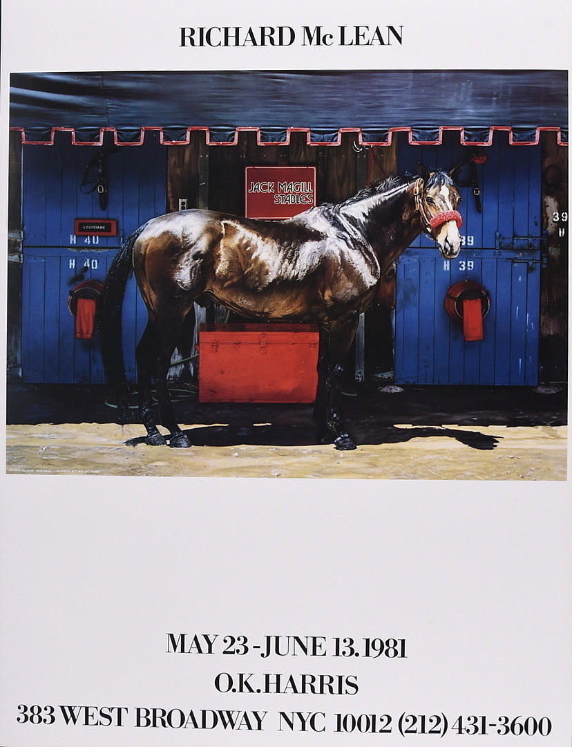 RICHARD MC LEAN. Exhibition poster, offset print, OK Harris, 1981.