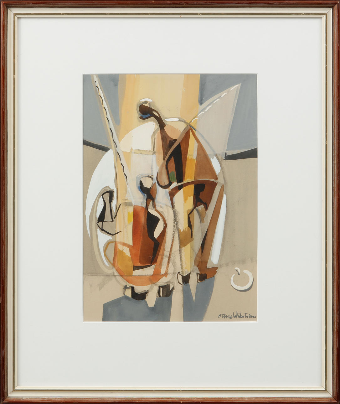 STURE WICKSTRÖM. Figurkomposition, akvarell, signerad. Konst - Måleri ...