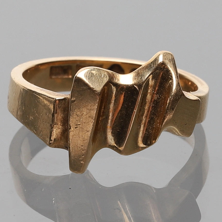 RING, 18k guld, Frembergs, Karlshamn.