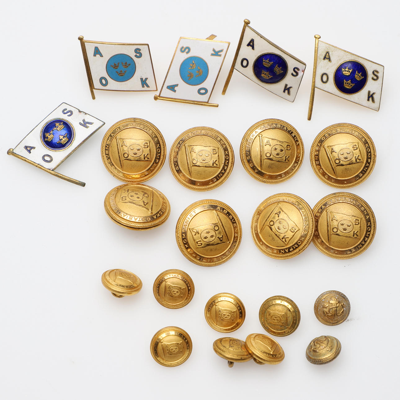 MÖSSMÄRKEN & KNAPPAR, Svensk Østasiatisk Kompagni.