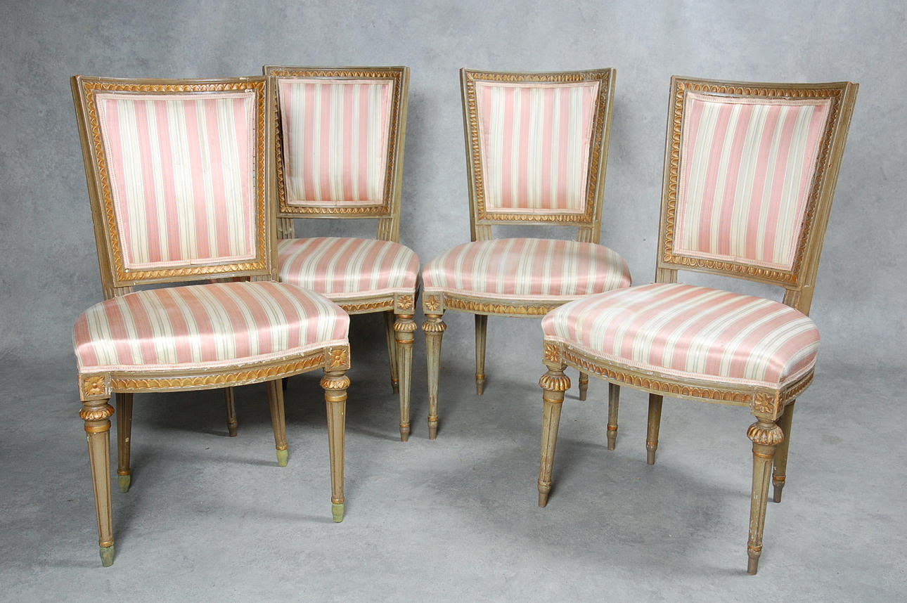 STOLAR, 4 st Gustavianska, Stockholm,1700-tal.