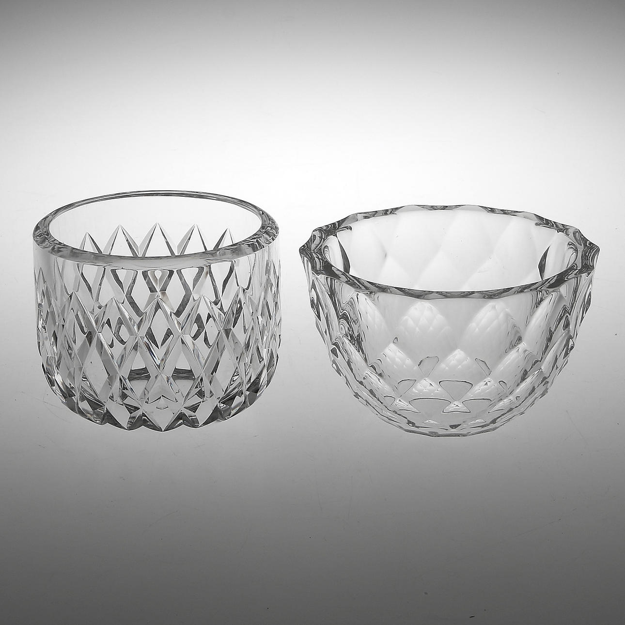 SKÅLAR, 2 st, glas, Berit Johansson. Ingeborg Lundin, Orrefors.