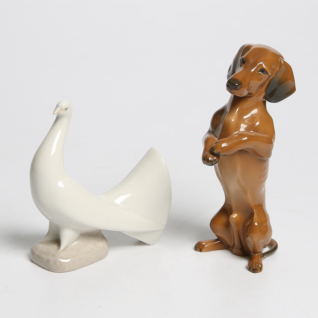 FIGURINER, 2 st, porslin, Nao samt Rosenthal.