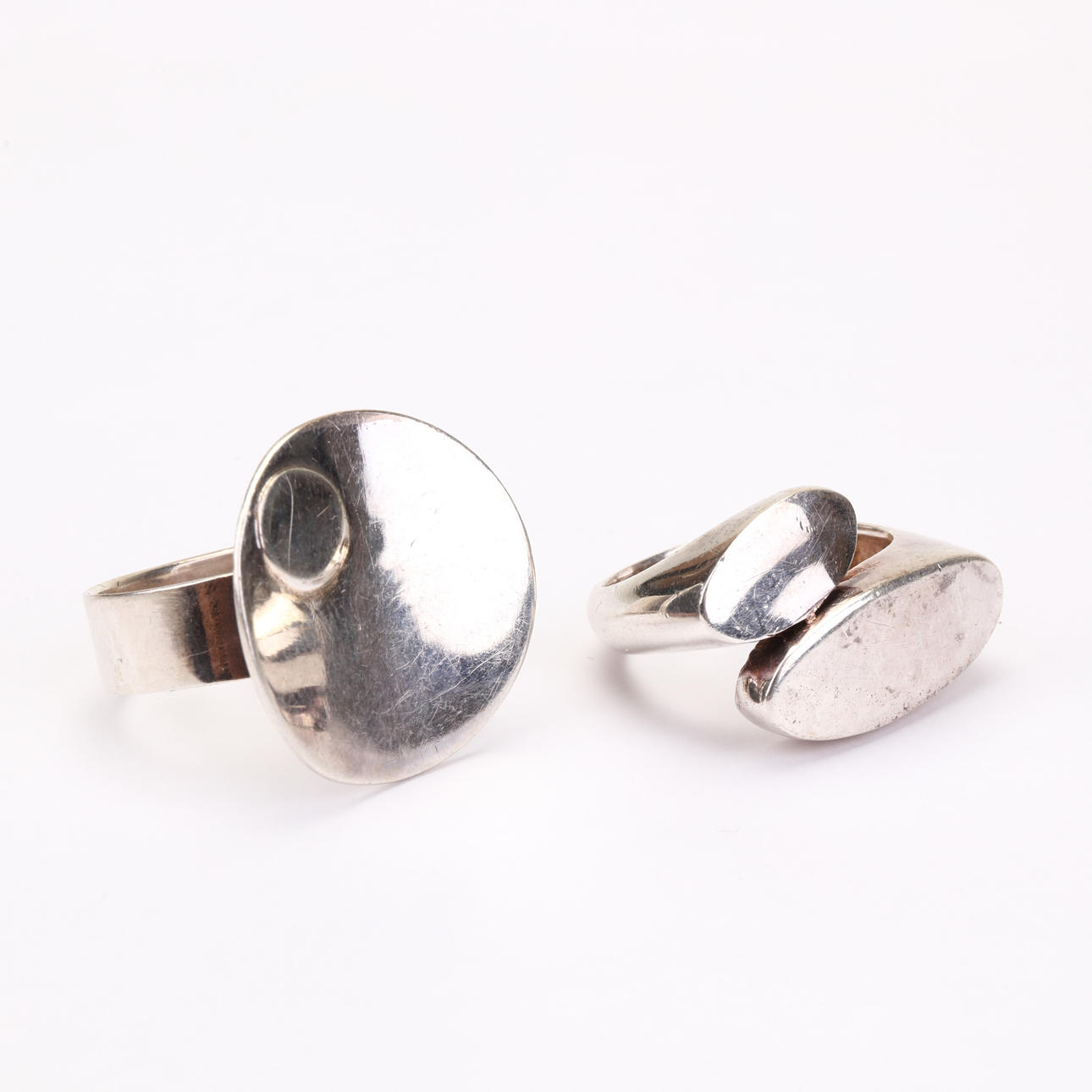 RINGAR, 2 st, silver, stilrena, stl 20 och 21.