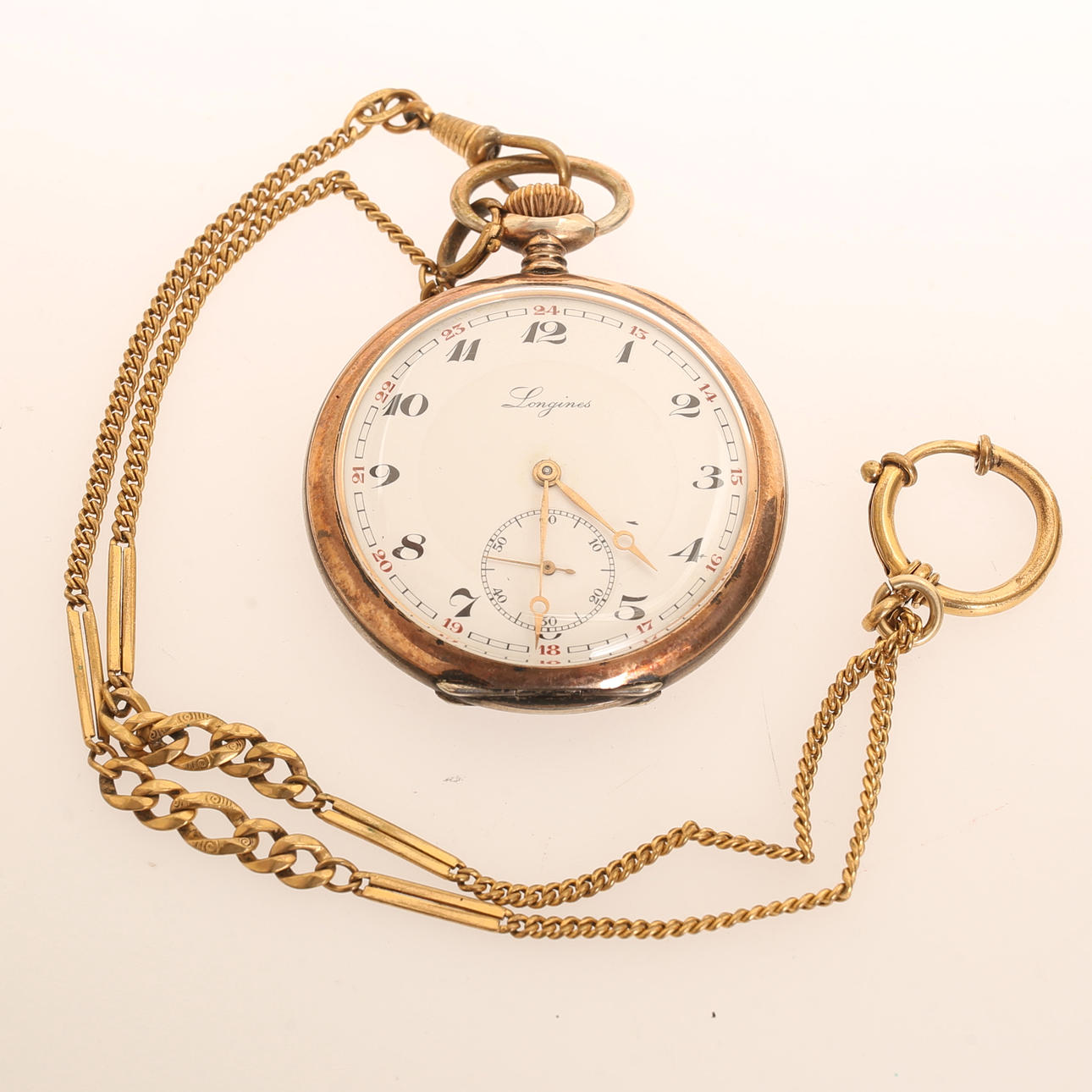 POCKET WATCH, Longines, silver.