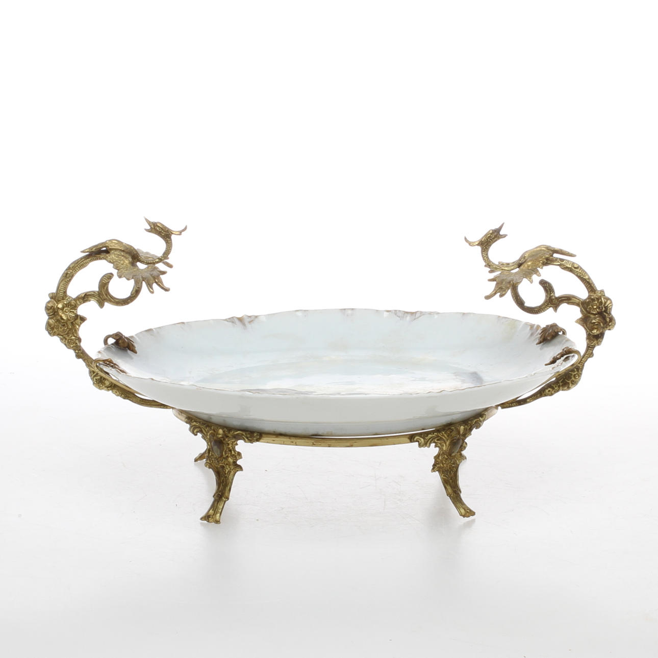 TALLRIK, i metallställning, porslin, "Versailles", Rosenthal, omkring 1900.