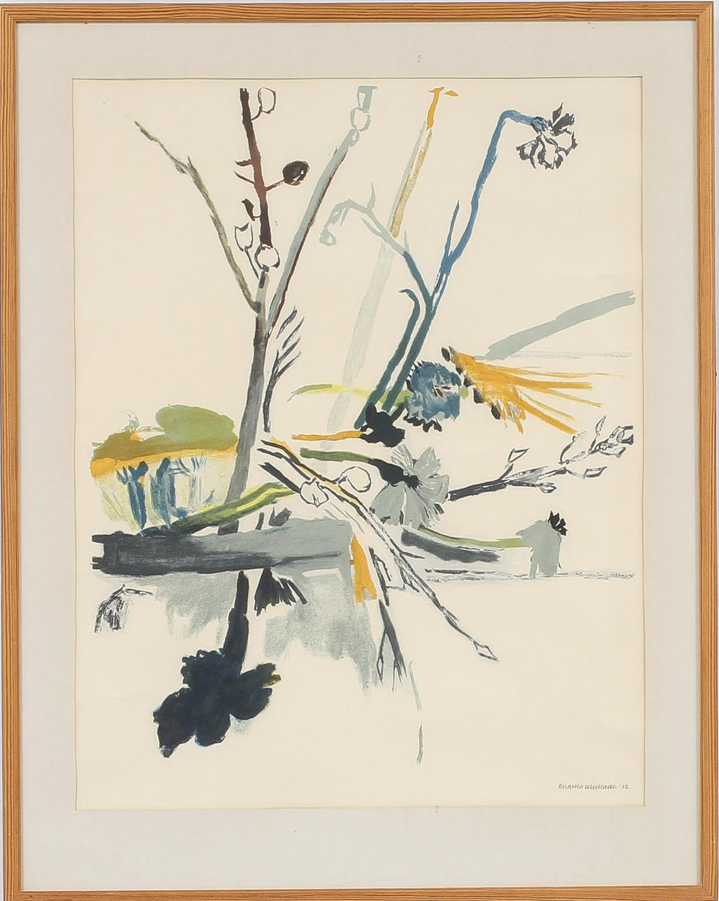 BIRGITTA LILJEBLADH. Växter, färglitografi, signerad och daterad-62.