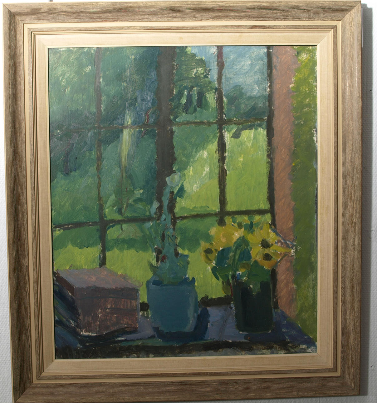 OIDENTIFIERAD KONSTNÄR, Sett från ett fönster, signerad UE.