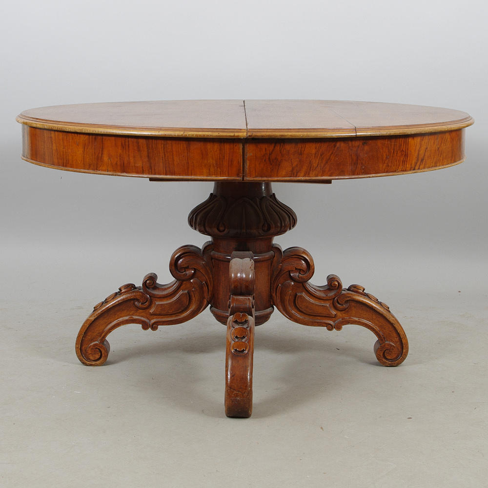 MATBORD, mahogny, rokokostil, sent 1800-tal.