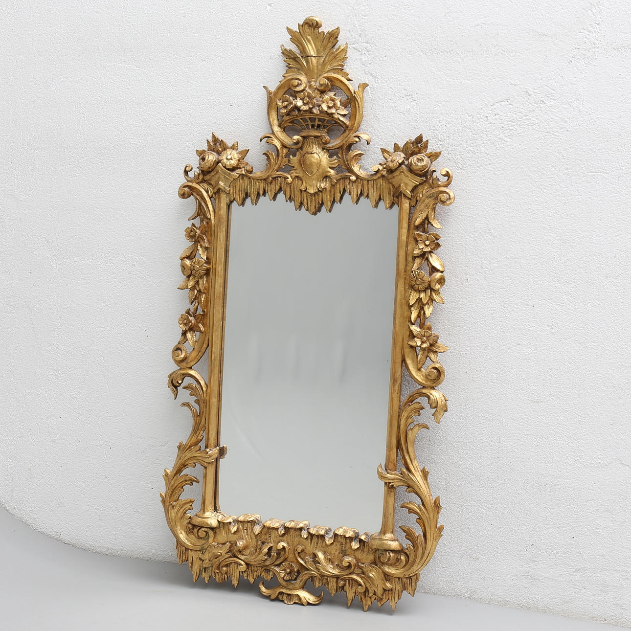 SPEGEL, förgylld, 1800-tal, brännmärkt EL.