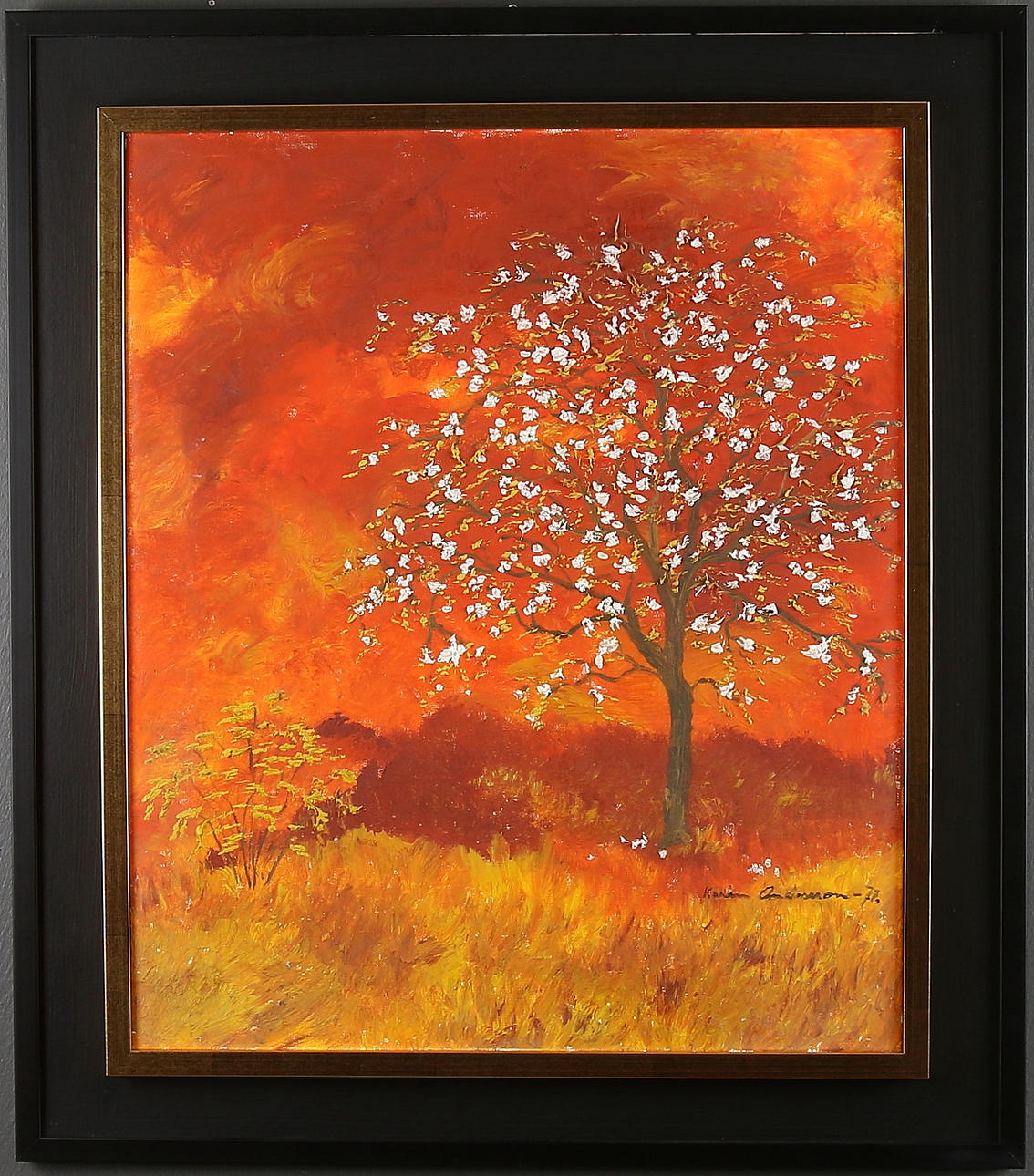 KARIN ANDERSSON. Olja på duk signera och daterad -74.