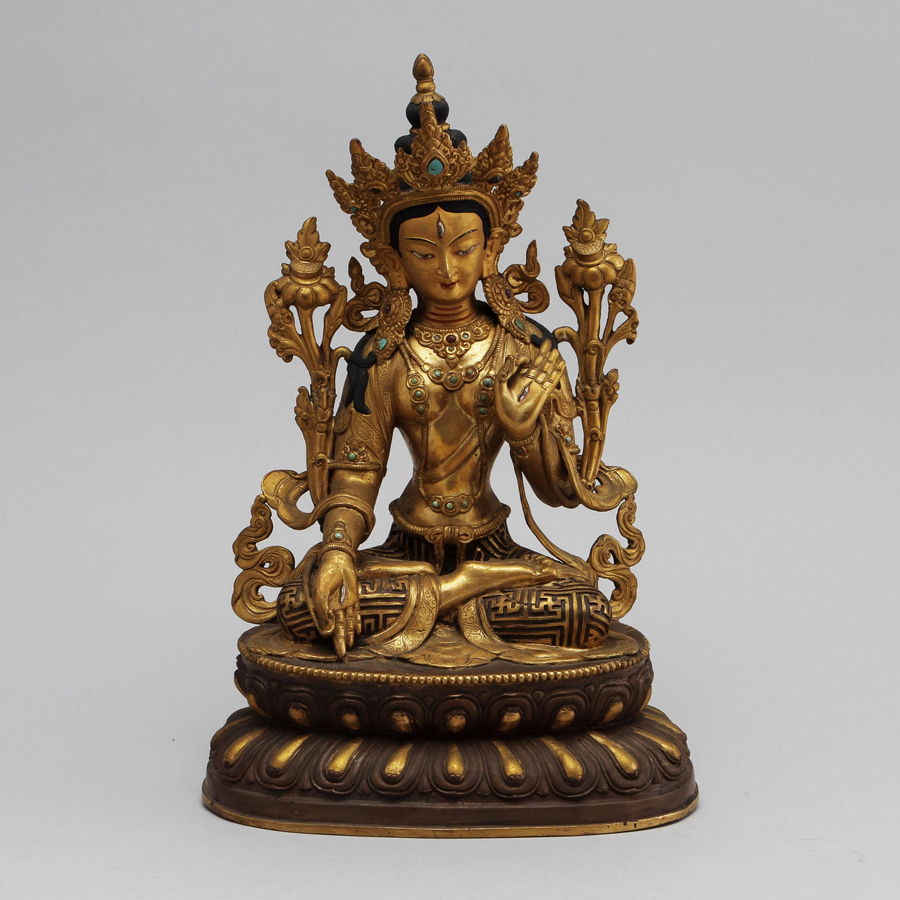 BODHISATTWA, brons, Tibet/Nepal, tidigt 1900-tal.