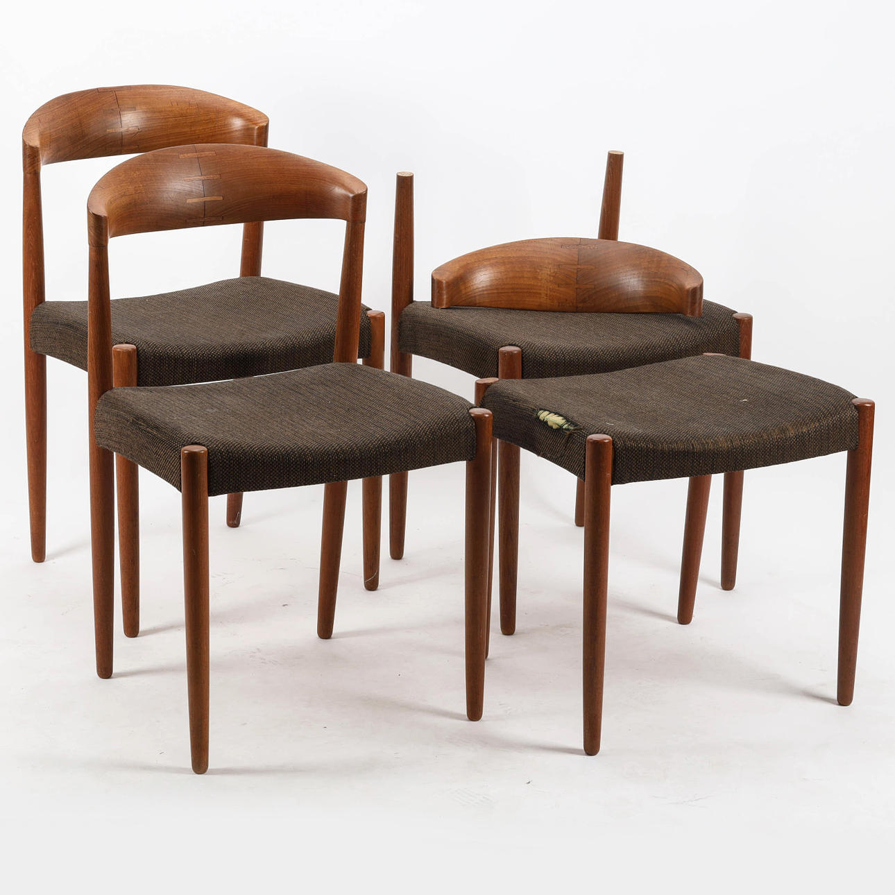 STÜHLE 4 Stück, JCA Jensen Indh. Knud Andersen, Aarhus Dänemark.