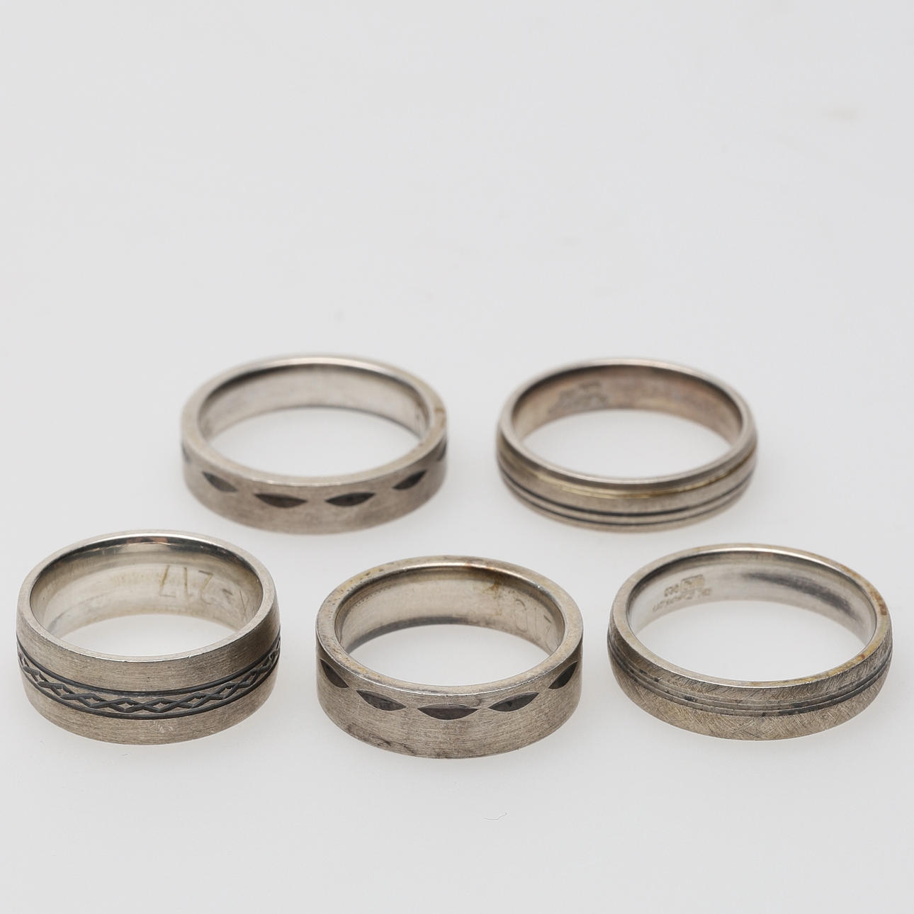 RINGAR, 5 st, silver, K Design, Guld Karat Imad.