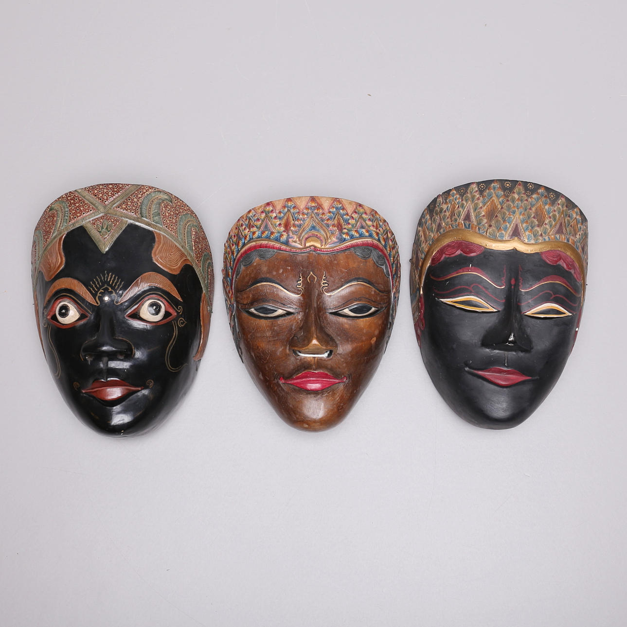 INDONESISCHE MASKEN, 3 Stk.