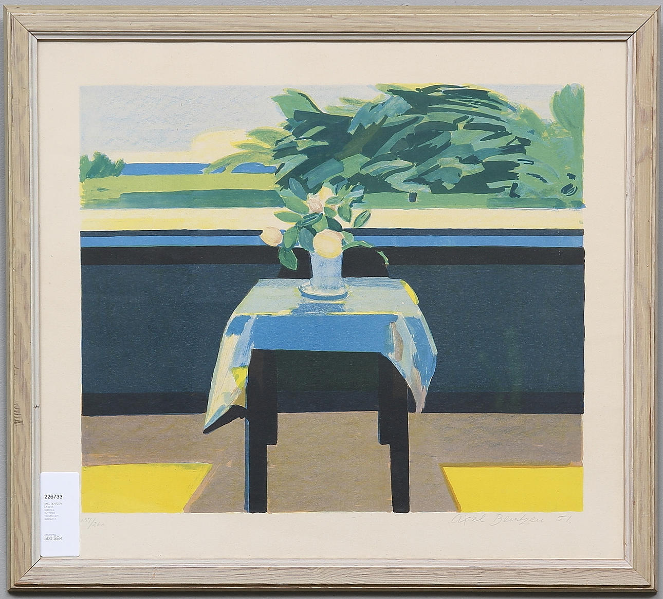 AXEL BENTZEN. Litografi, signerad, numrerad 157/260 och daterad 51.