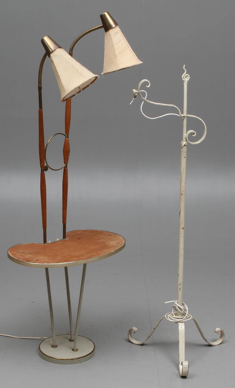 GOLVLAMPOR, 2 st, 1900-tal.