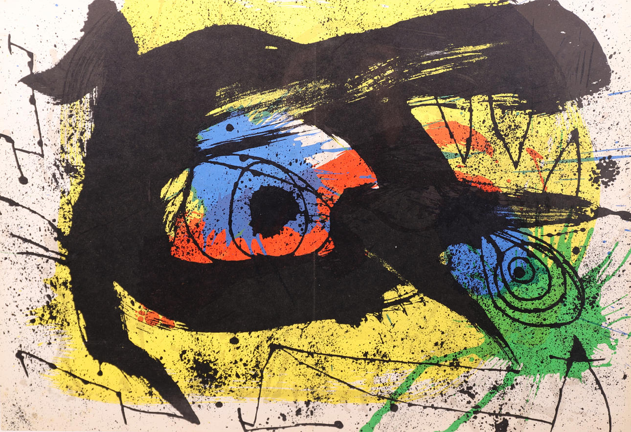 JOAN MIRÓ. NO TITLE. LITHOGRAPH DERRIERE LE MIROIR, 1973.