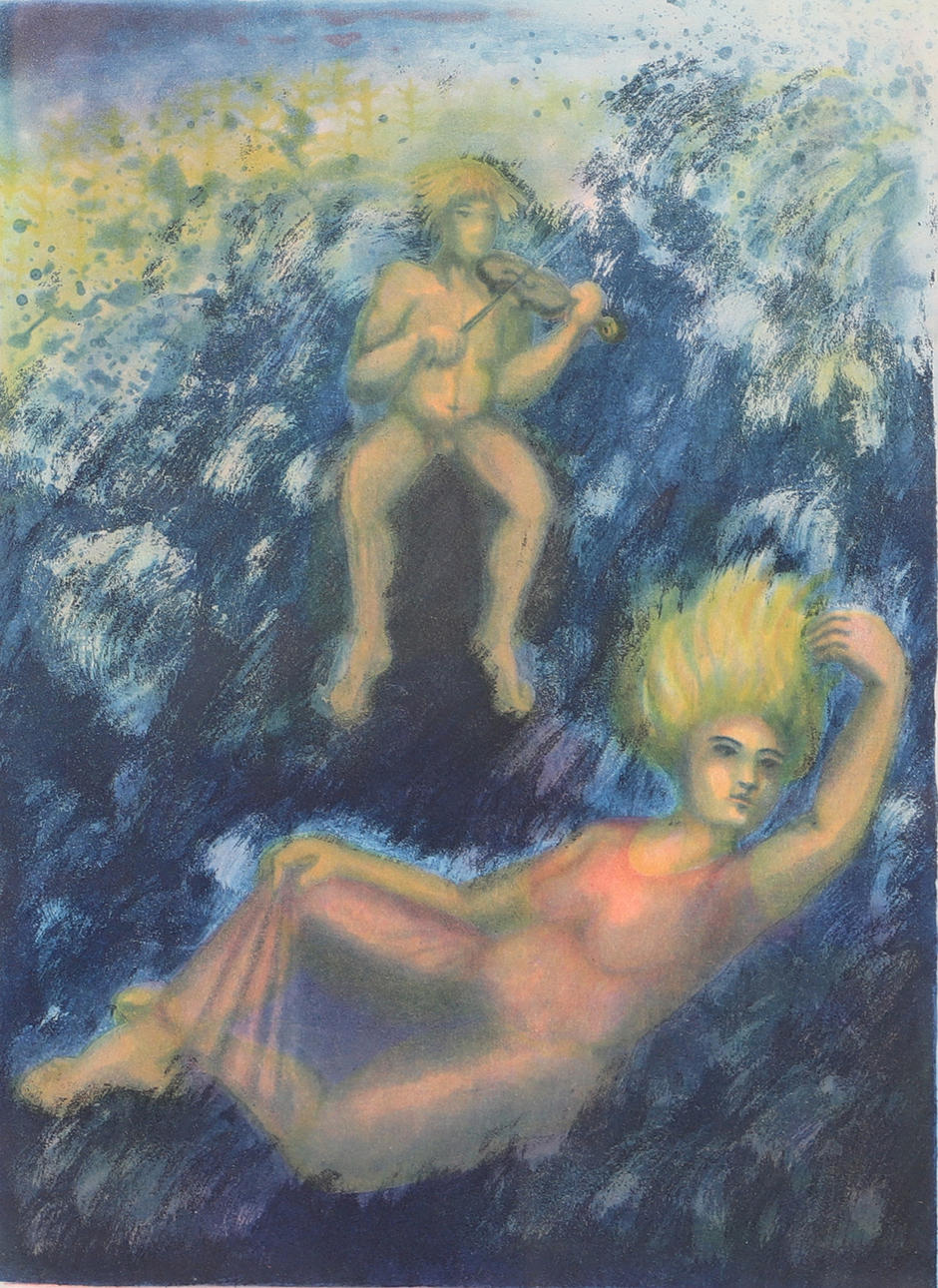 INGER PERSSON. "Neckens Polnisch", Radierung, signiert -81.