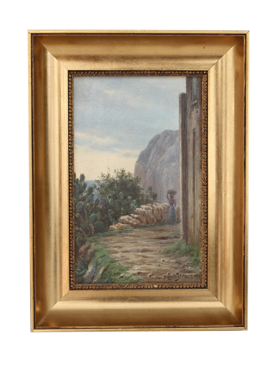 LOUIS JENSEN. OLJA PÅ DUK, signerad 1890.