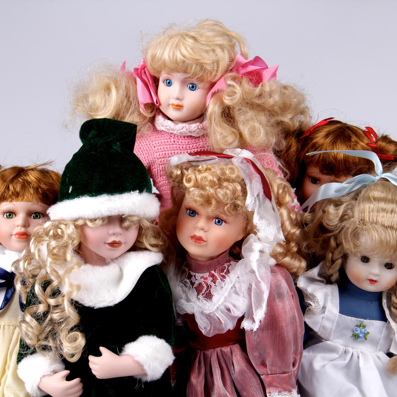 DOCKOR, 6 st. Porslin, 1900-tal.