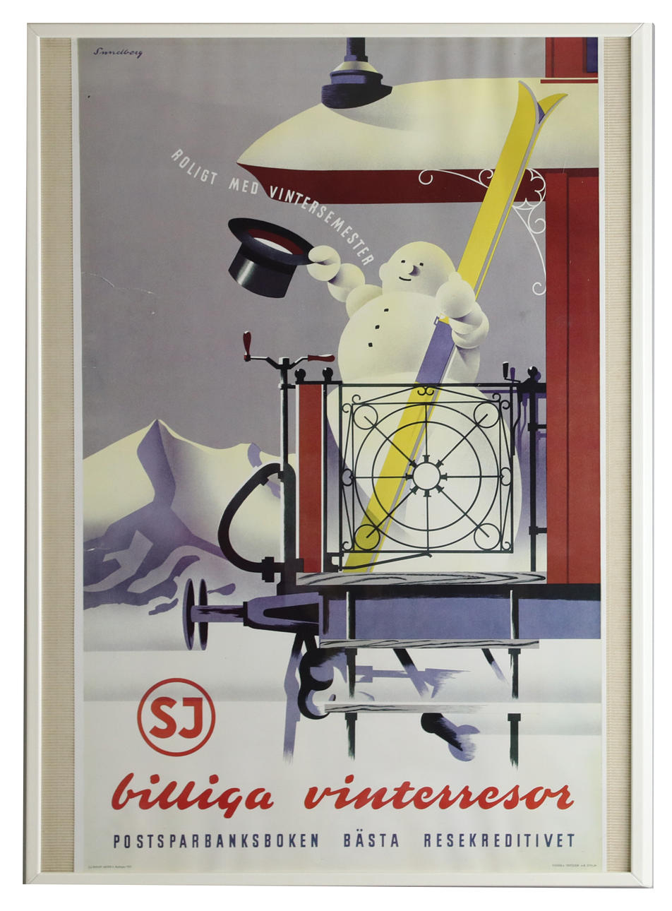 POSTER, SJ Reklam, "Billiga vinterresor".