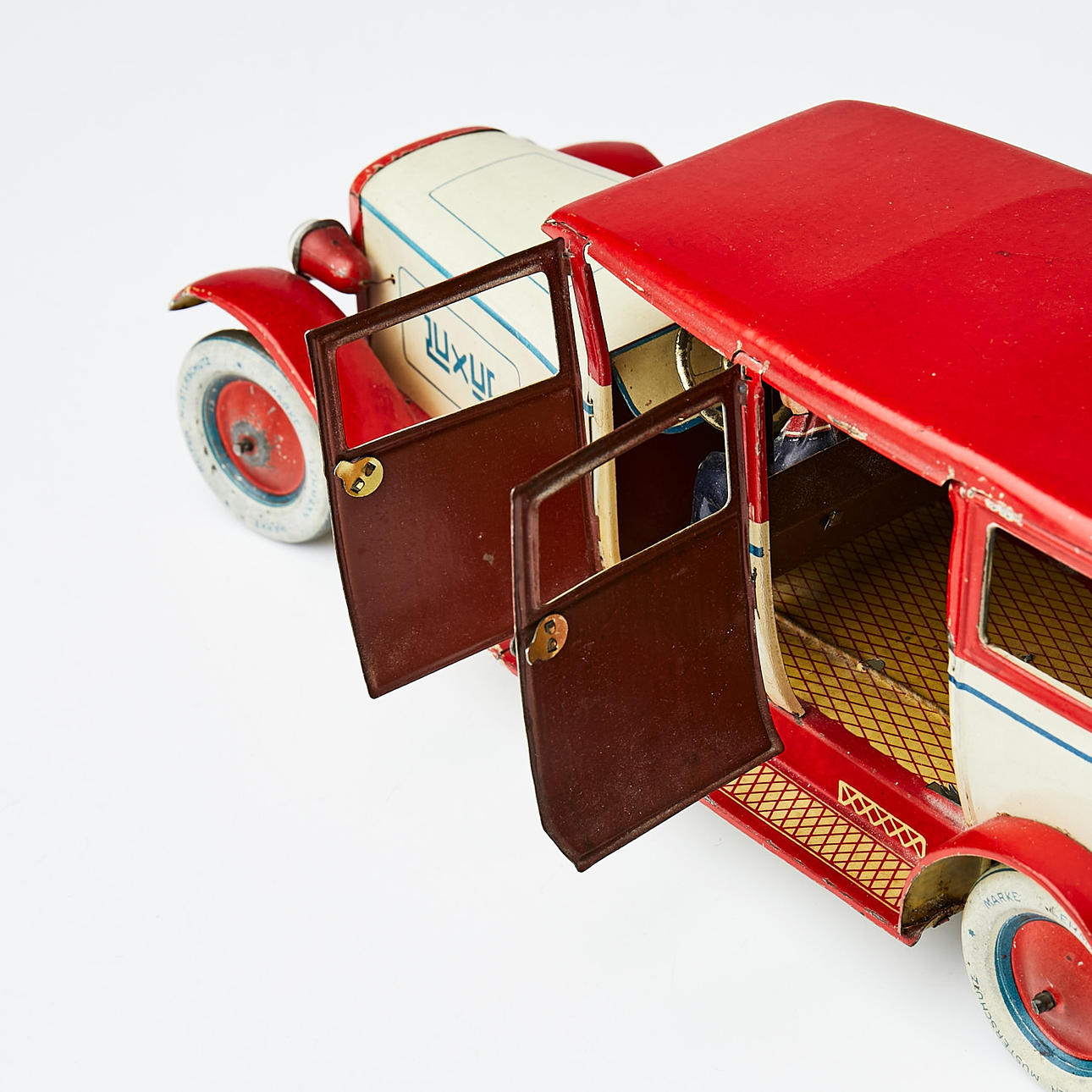 Grande Voiture Ancienne DBS 540 Reproduction Lehmann - Jouet En Tôle 35 Cm