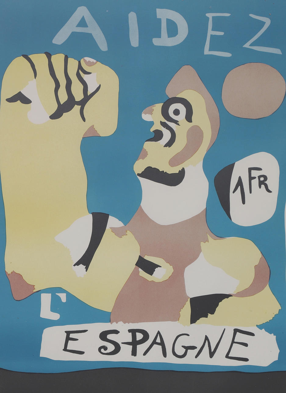 JOAN MIRÓ. after, poster, "Aidez L'espagne".