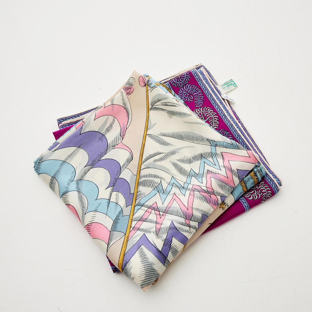 PUCCI, Schals, 2 Stk., Seide, Italien.